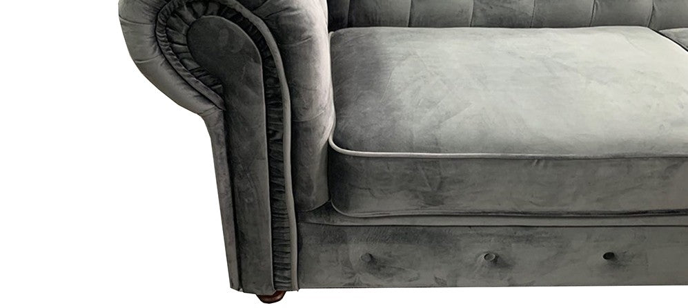 Chesterfield Infinity Grey or Black Plus Velvet - Sofa Set 3+2