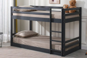 Wooden Spark Low - Bunk Bed - Colour Options Grey or White