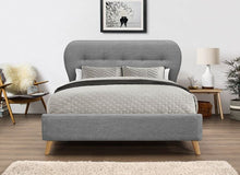 Load image into Gallery viewer, Ashley Fabric Grey Bed - Kingsize &amp; Double
