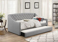 Aurora Fabric Daybed With Trundle - Available in Grey