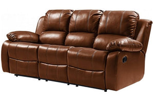 Valentine Genuine Leather 3,2,1 Seater Recliner Sofas - Available in Black, Tan & Cream