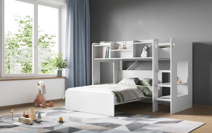 Wizard L-Shaped Triple Sleeper - White