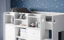 Load image into Gallery viewer, Wizard juniour High Sleeper Storage Station Bed - Available in White or Grey
