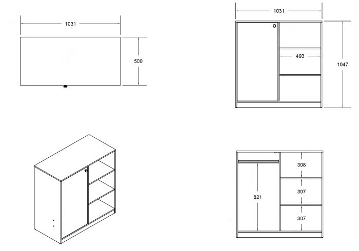 Wizard juniour High Sleeper Work-Station Bed - Available in White or Grey