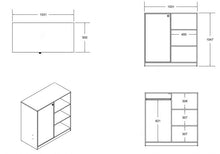 Load image into Gallery viewer, Wizard juniour High Sleeper Work-Station Bed - Available in White or Grey
