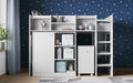 Wizard juniour High Sleeper Work-Station Bed - Available in White or Grey