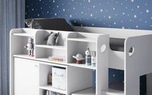 Load image into Gallery viewer, Wizard juniour High Sleeper Work-Station Bed - Available in White or Grey
