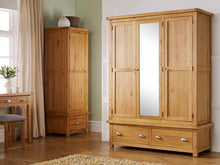 Load image into Gallery viewer, Woburn 3 Door 2 Drawer Wardrobe - Oak
