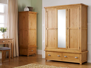 Woburn 3 Door 2 Drawer Wardrobe - Oak