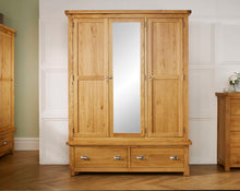 Load image into Gallery viewer, Woburn 3 Door 2 Drawer Wardrobe - Oak
