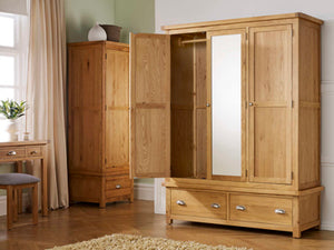 Woburn 3 Door 2 Drawer Wardrobe - Oak