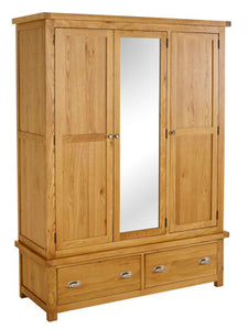 Woburn 3 Door 2 Drawer Wardrobe - Oak