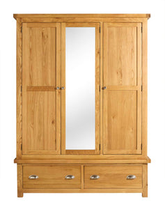 Woburn 3 Door 2 Drawer Wardrobe - Oak