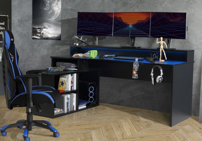 Whiskey - Power Gaming Desk With Colour Changing LED Lights